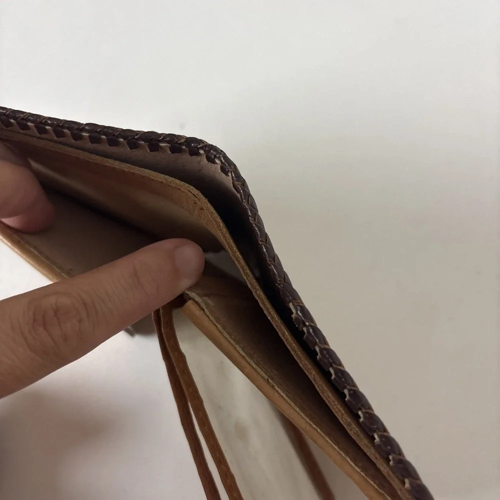 Vintage Mexico Hand Tooled Leather Mens Wallet Bifold Handmade Deer Bonilla
